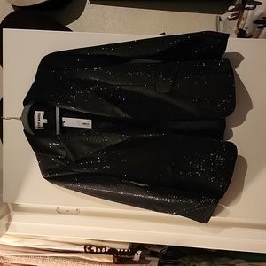 NWT Steve Madden black glitter blazer